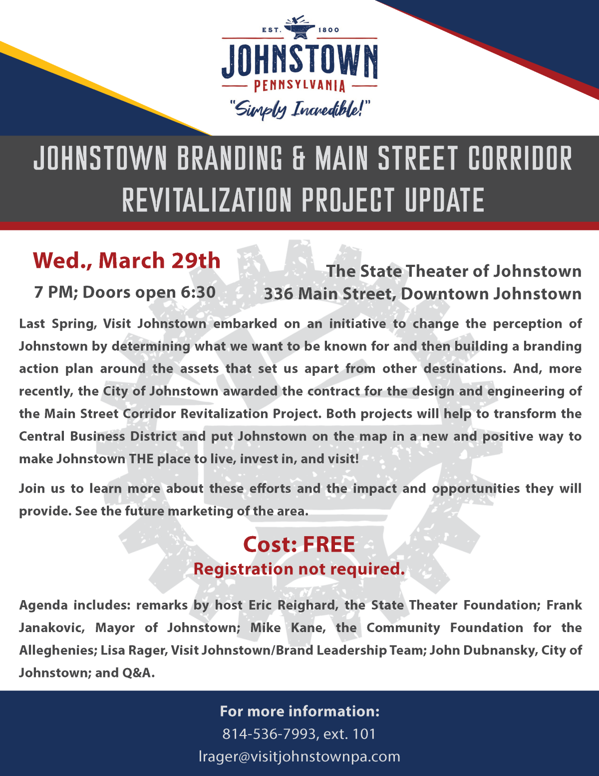 Johnstown Branding & Main Street Corridor Revitalization Project Update